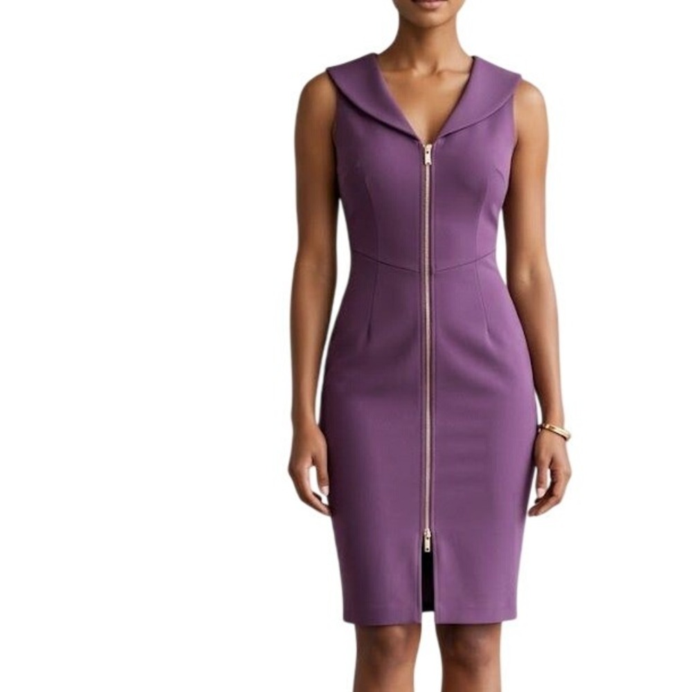 En Focus Studio Womens Mauve Size 6  Sheath‎ Midi Dress Sleeveless NWT